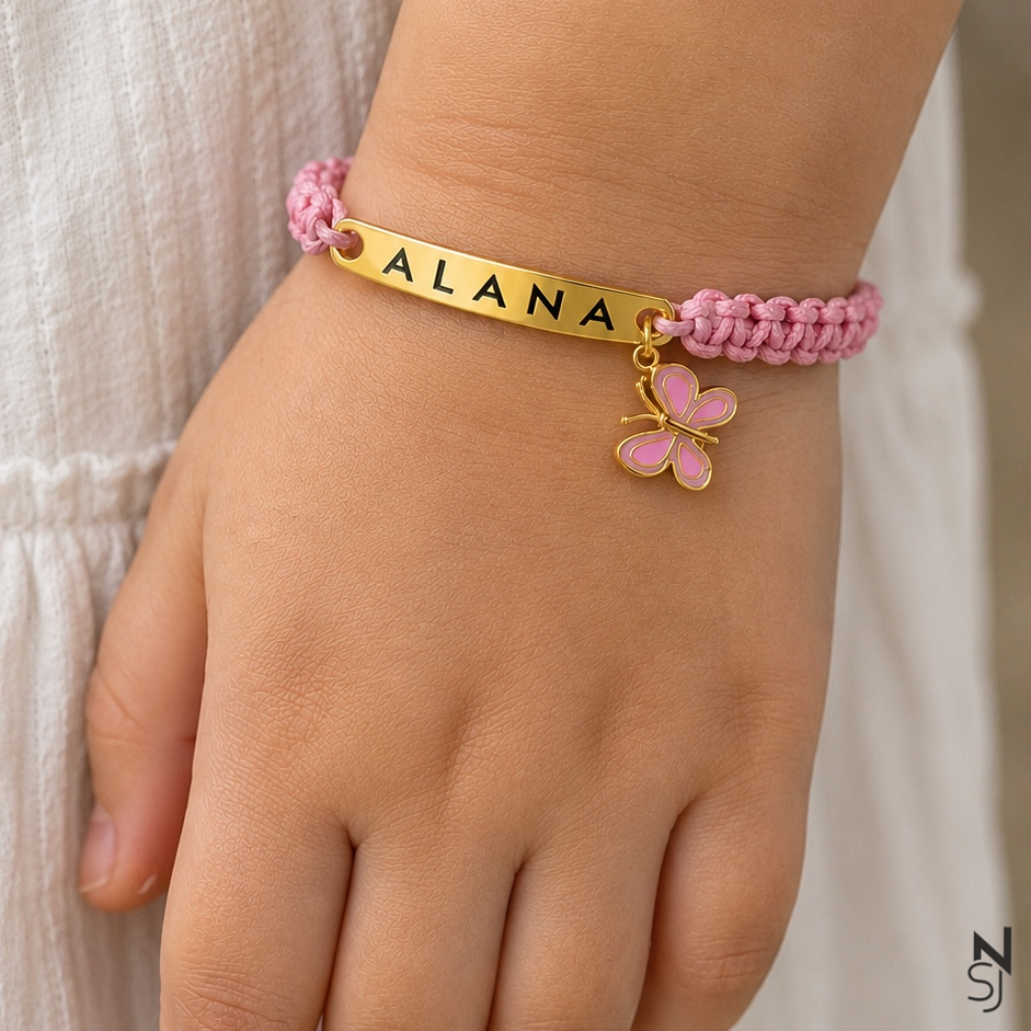 Custom Name Butterfly Bracelet