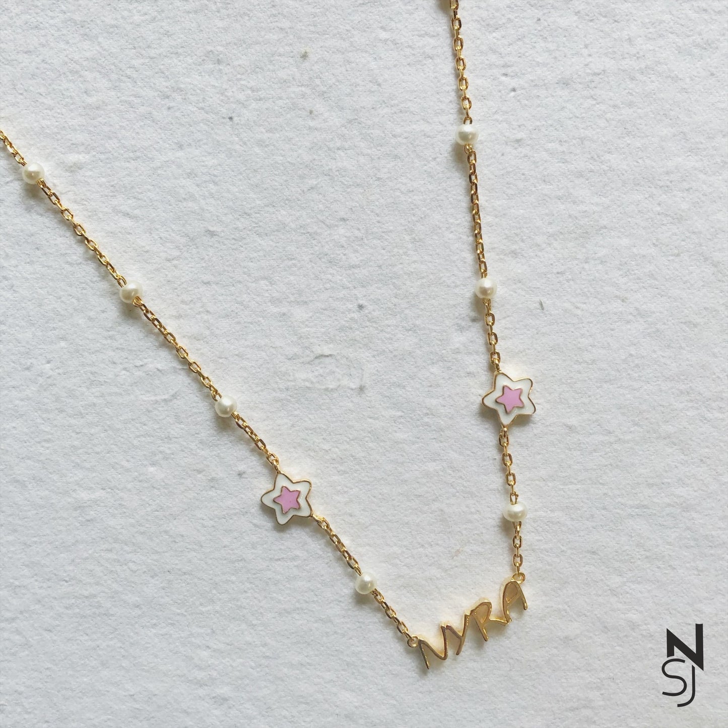 Starry Nights Custom Name Neckchain & Studs Set