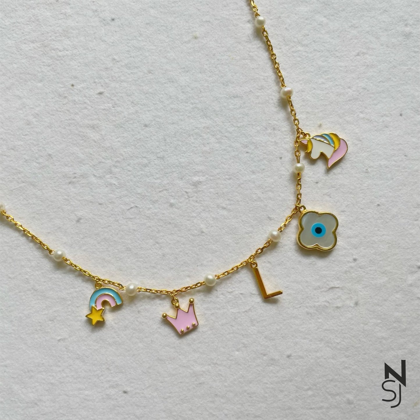 Custom Initial Charm Neckchain