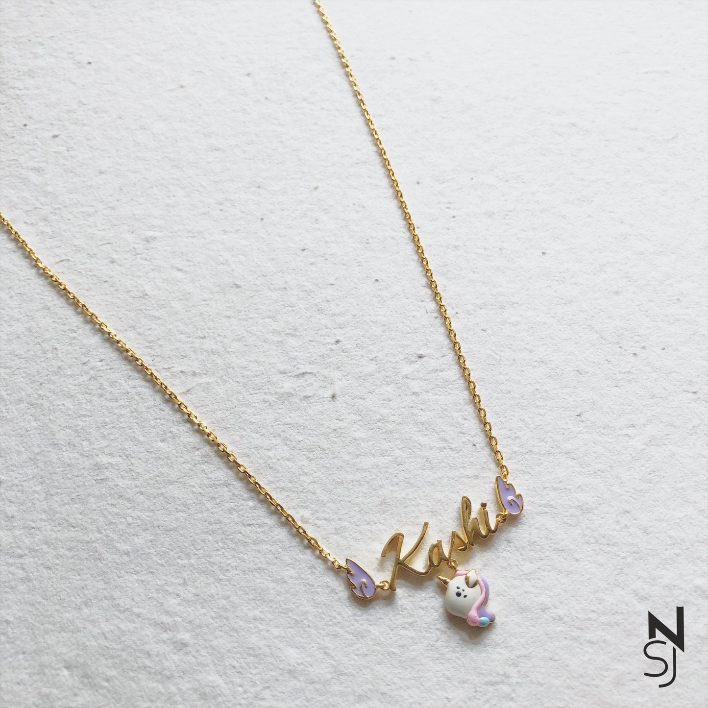 Custom Name Angel Wing Unicorn Neckchain