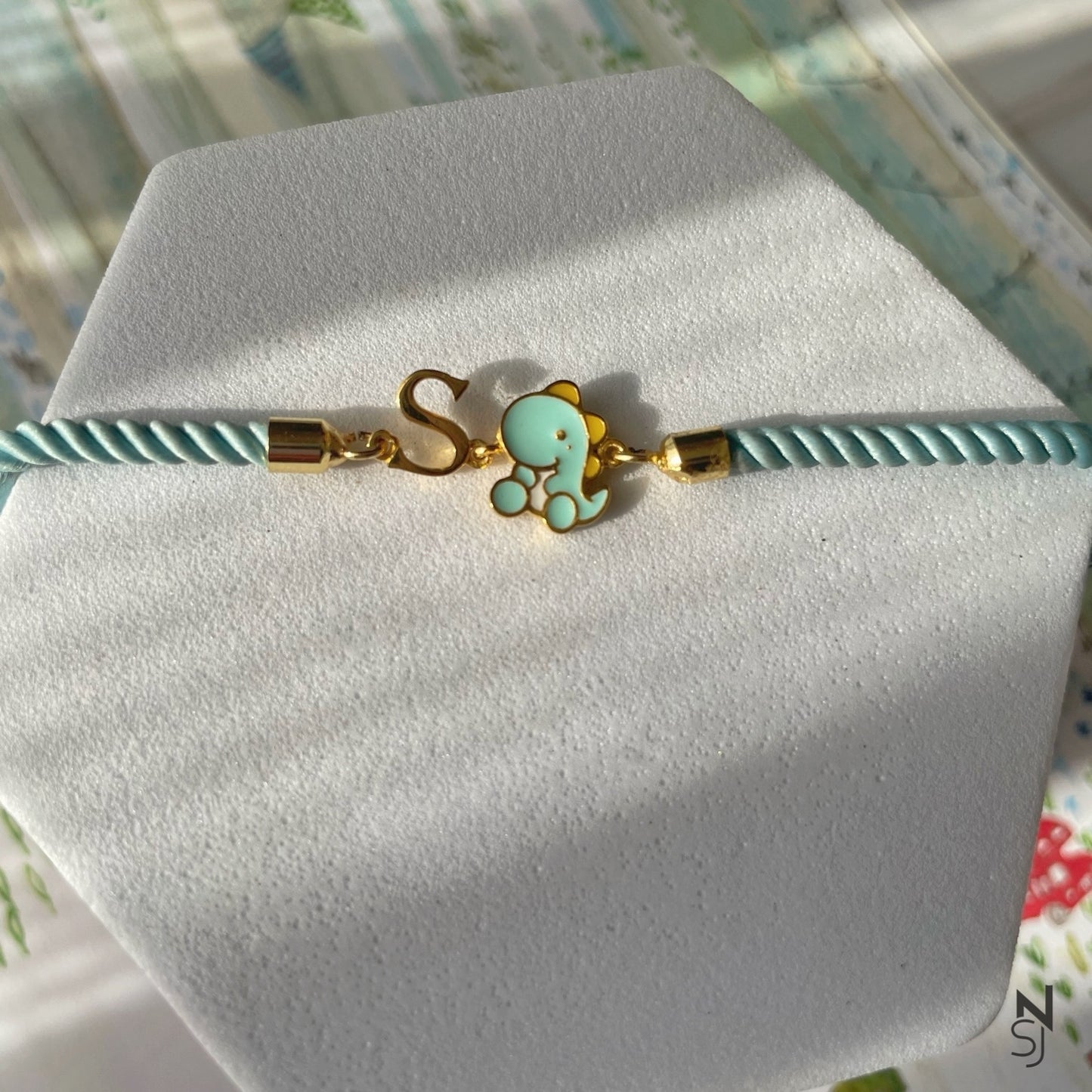 Dino Initial Bracelet