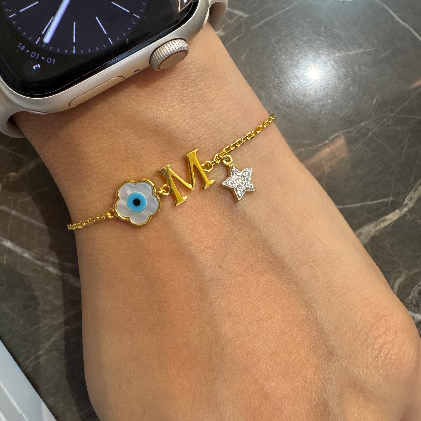 You're A Star Initial Bracelet