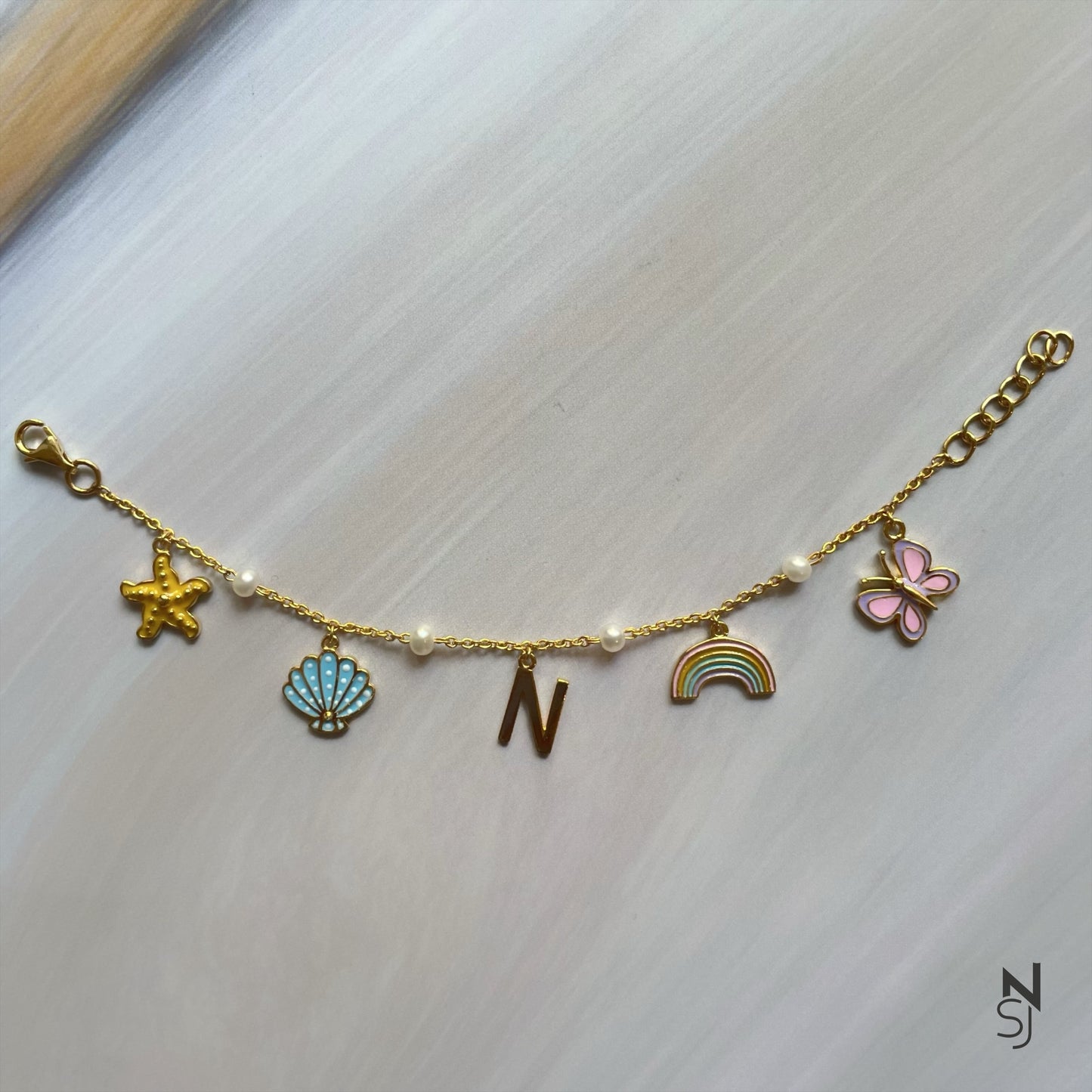 Custom Initial Merry Charm Bracelet