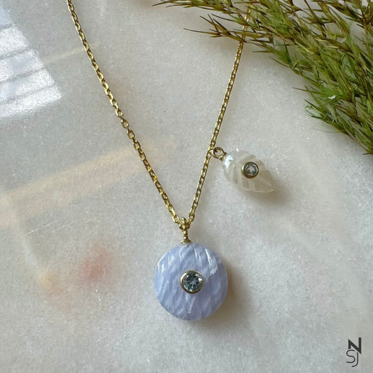 Lavender Heart of Meadow Neckchain