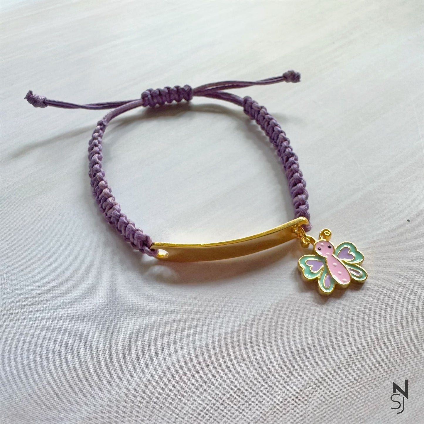 Butterftly Adjustable Name Bracelet