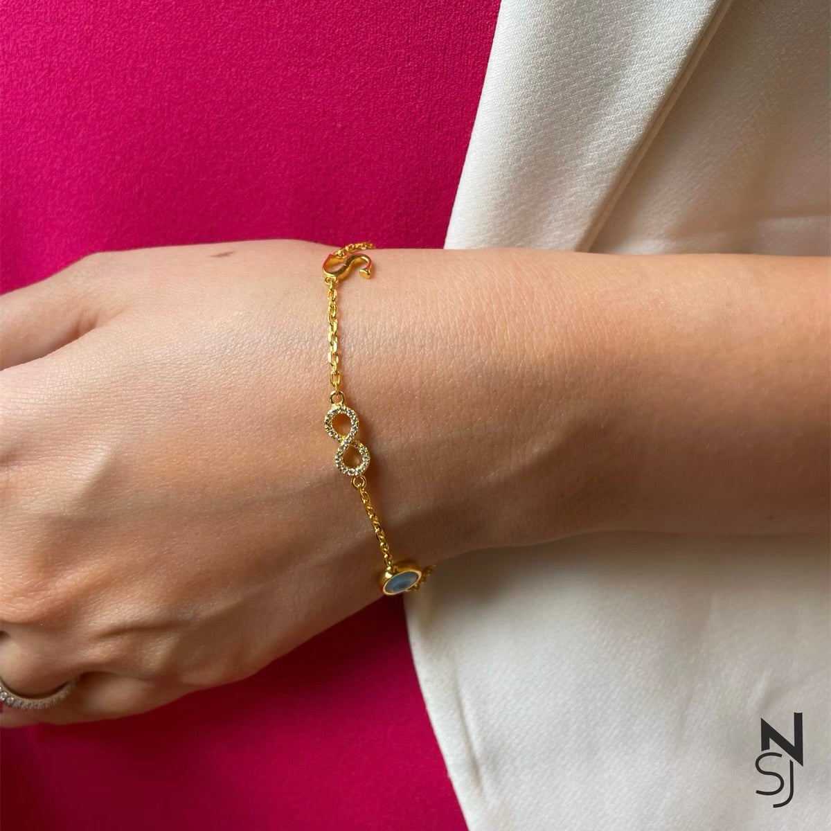 Infinity Love Initial Bracelet