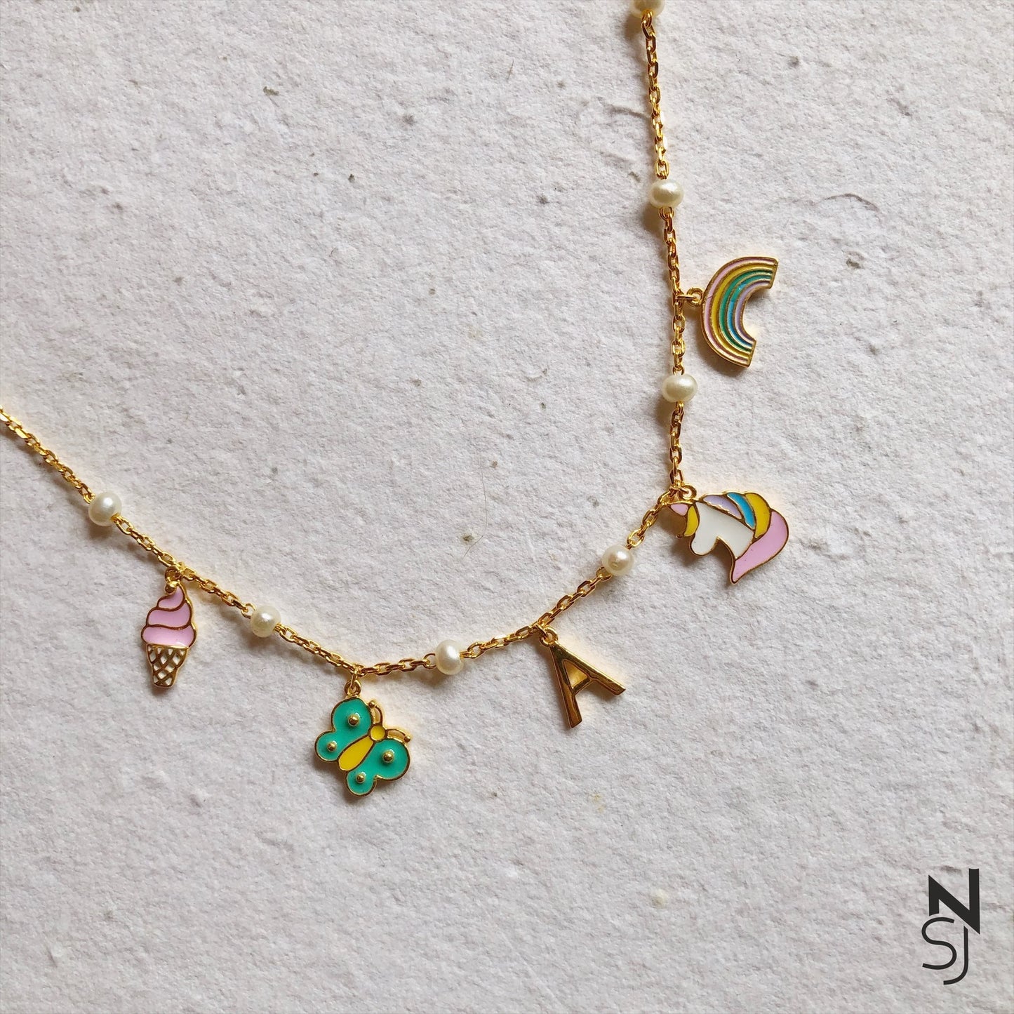 Custom Initial Charm Neckchain