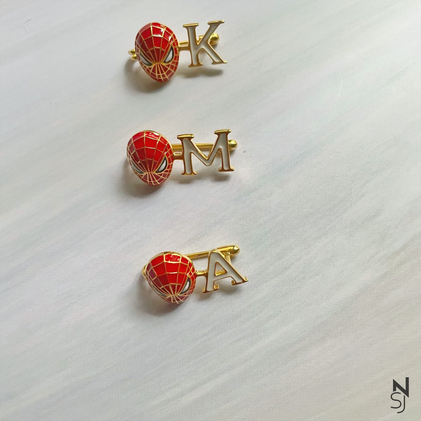 Spiderman Initial Collar Pin