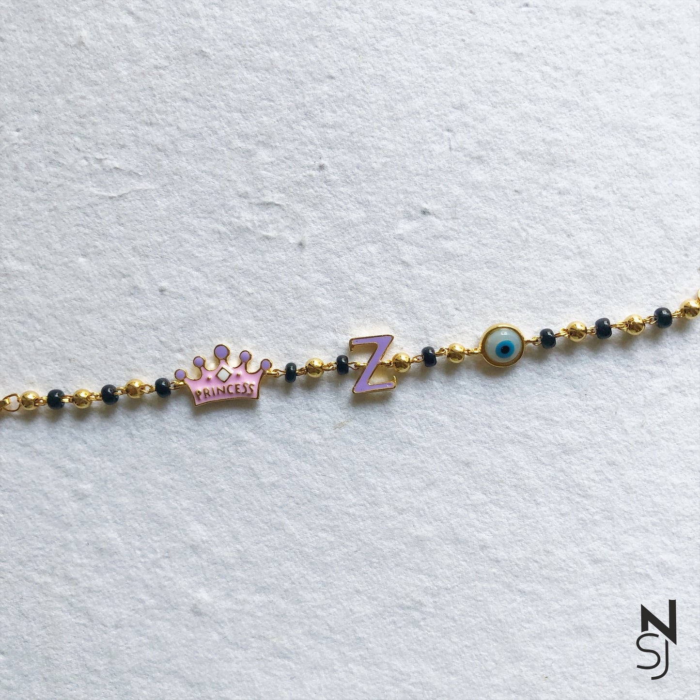 Tiara, Evil Eye and Custom Initial Nazariya