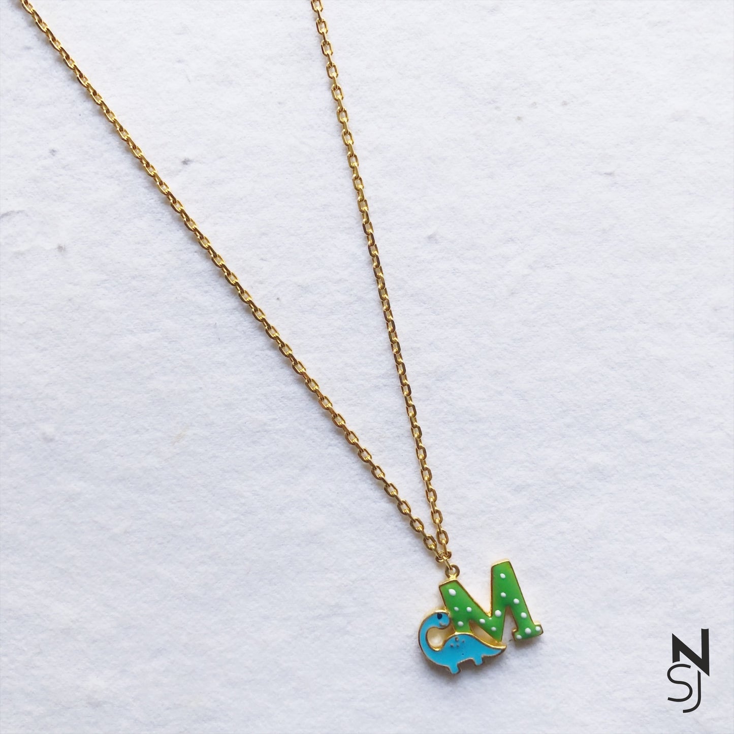 Dino World Initial Neckchain
