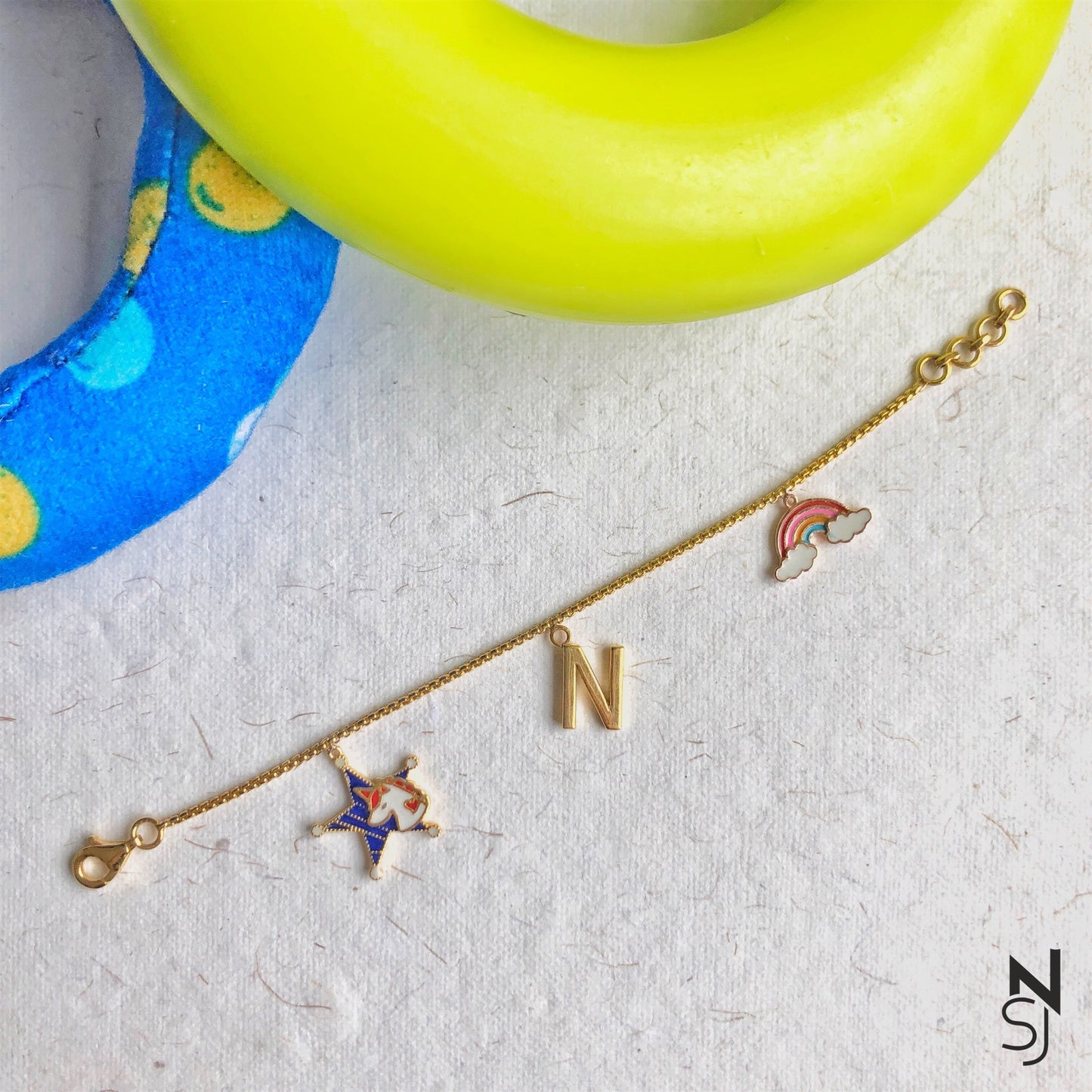 Custom Initial Charm Bracelet