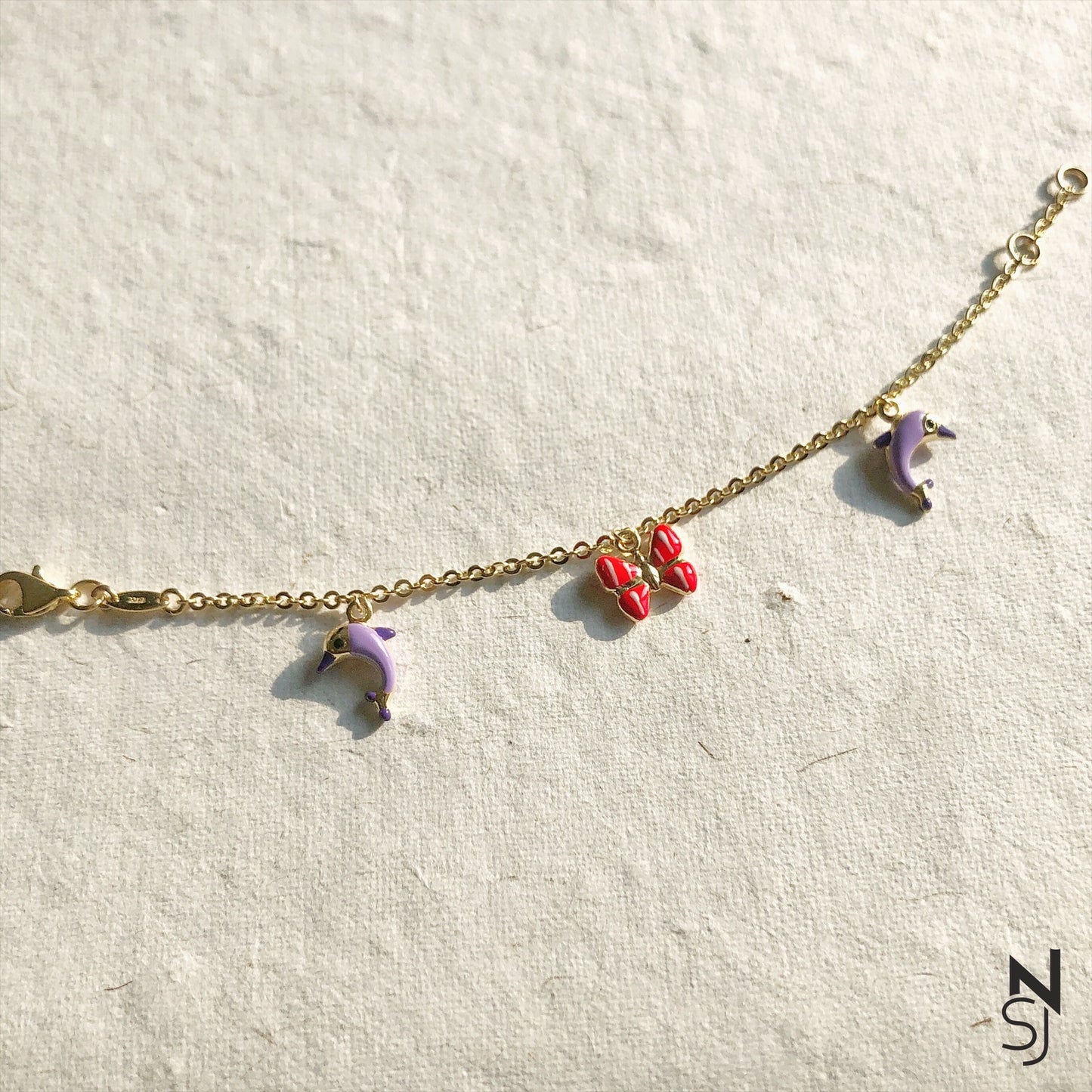 Dolphin & Butterfly Bracelet
