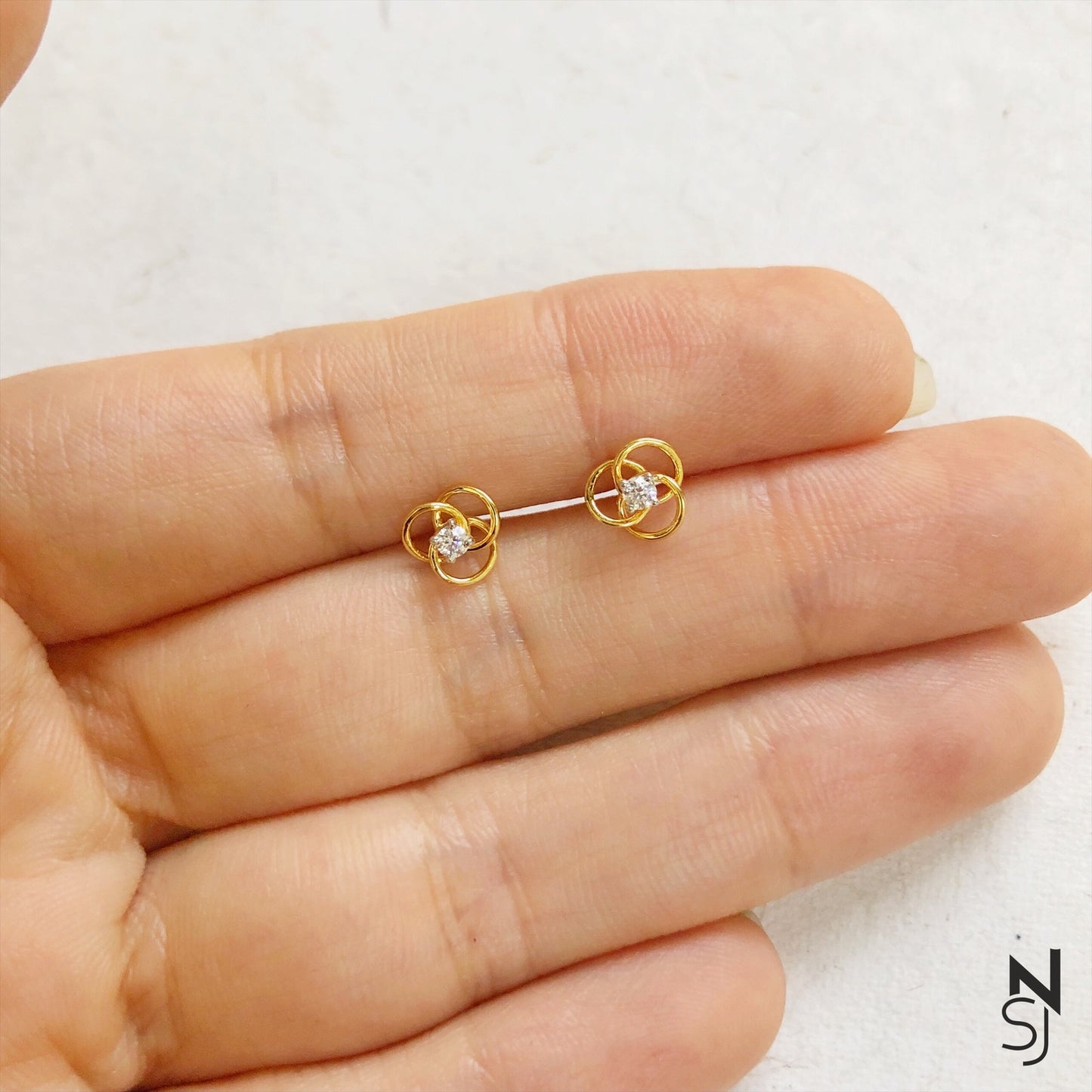 Dainty Diamond Studs | Personalised 925 Silver Jewellery for Kids | Niashine