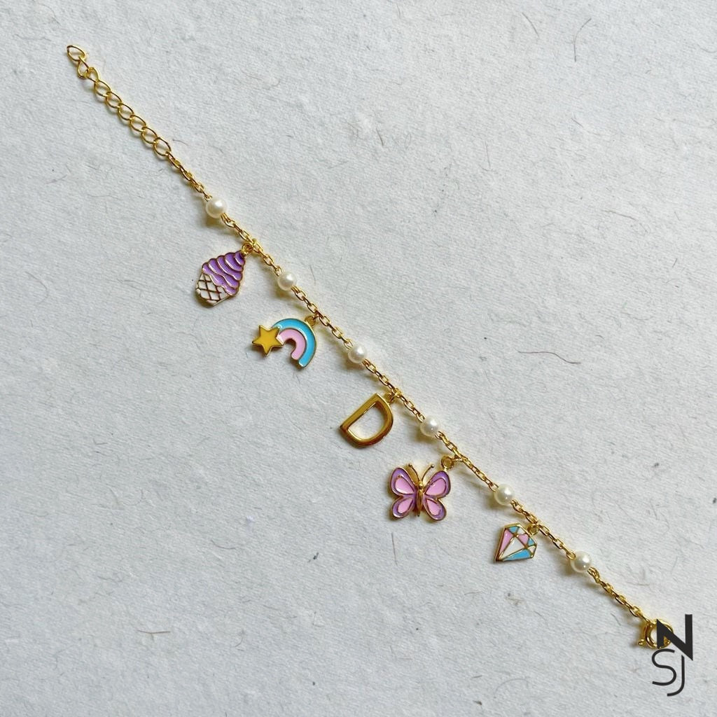 Custom Initial Charm Bracelet