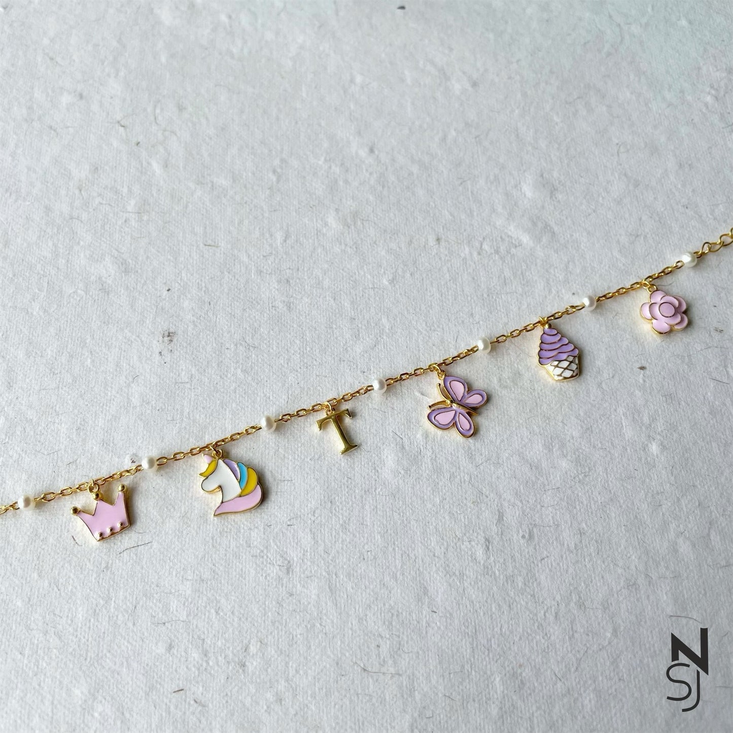 Custom Initial Charm Bracelet