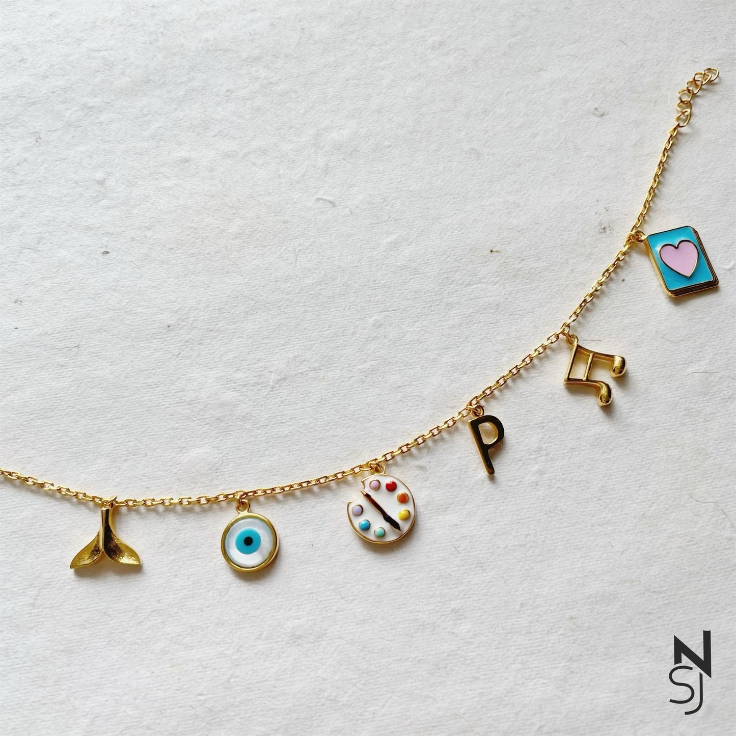 All of my Favourites Charm Bracelet | Personalised 925 Silver Jewellery for Kids | Niashine