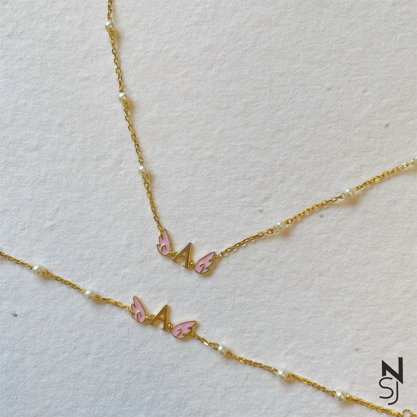 Angel Wing Neckchain & Bracelet Set