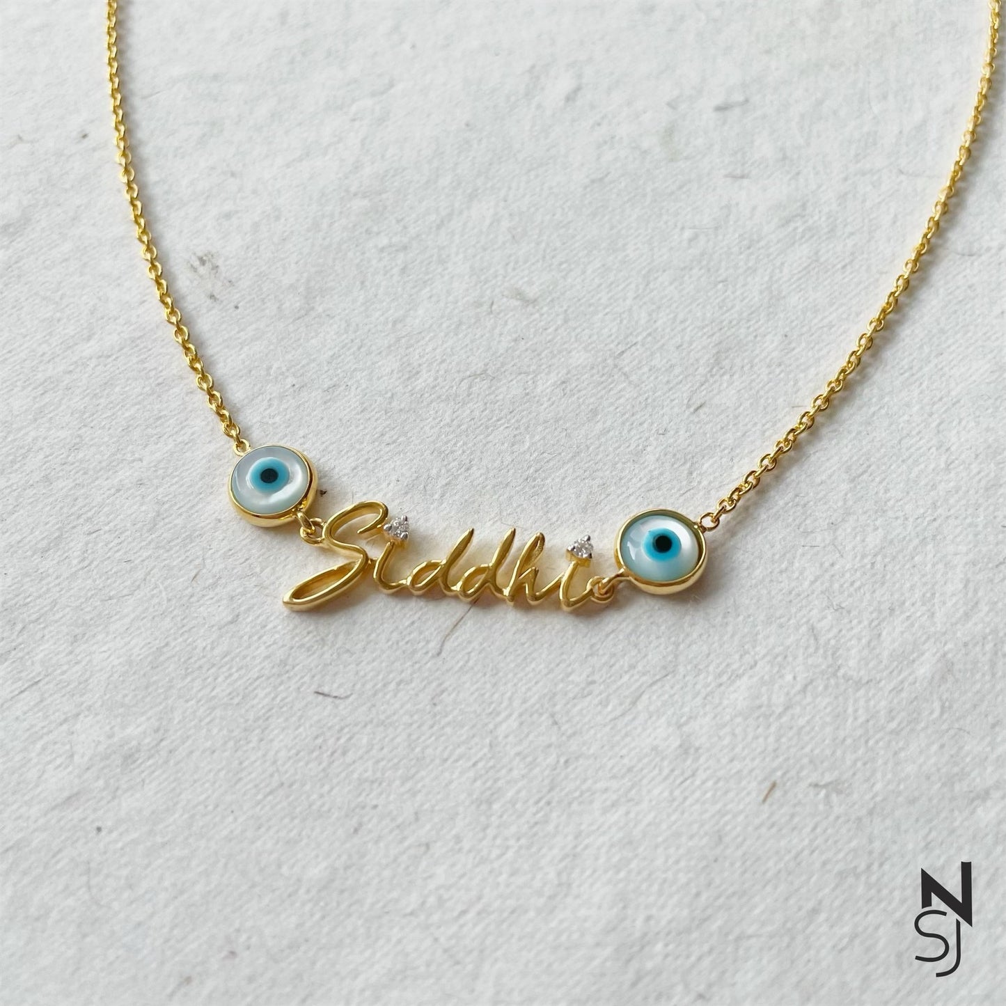 Custom Name Evil Eye Neckchain