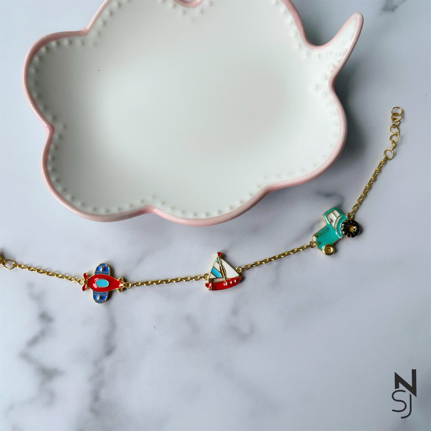 We're going places Charm Bracelet