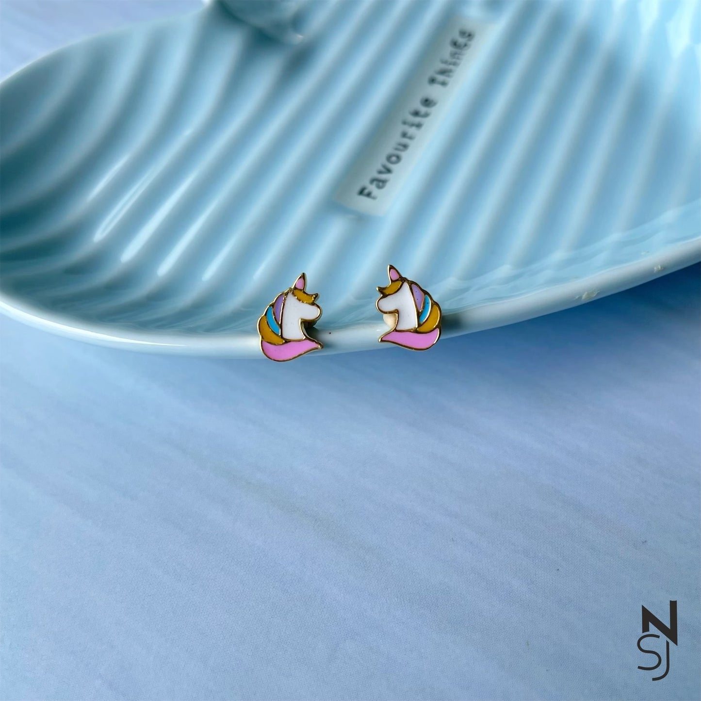 Enchanting Unicorn Studs | Personalised 925 Silver Jewellery for Kids | Niashine