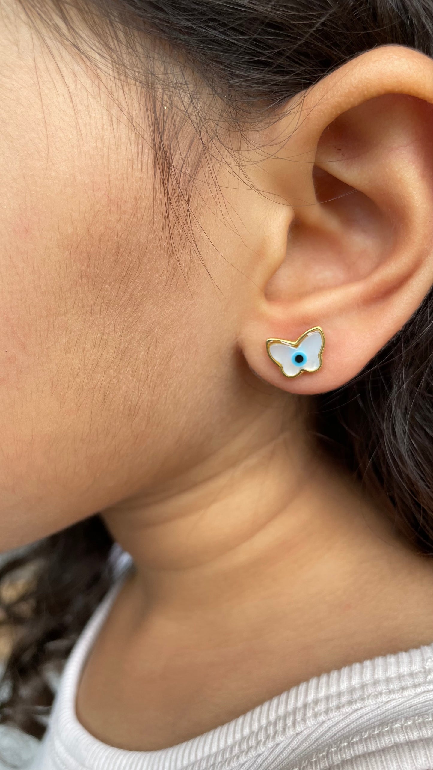 Butterfly Evil Eye Studs