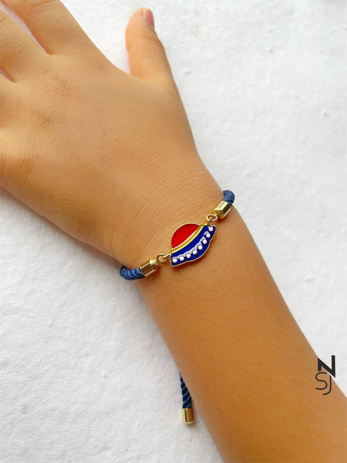 Spaceship Fun Bracelet | Personalised 925 Silver Jewellery for Kids | Niashine