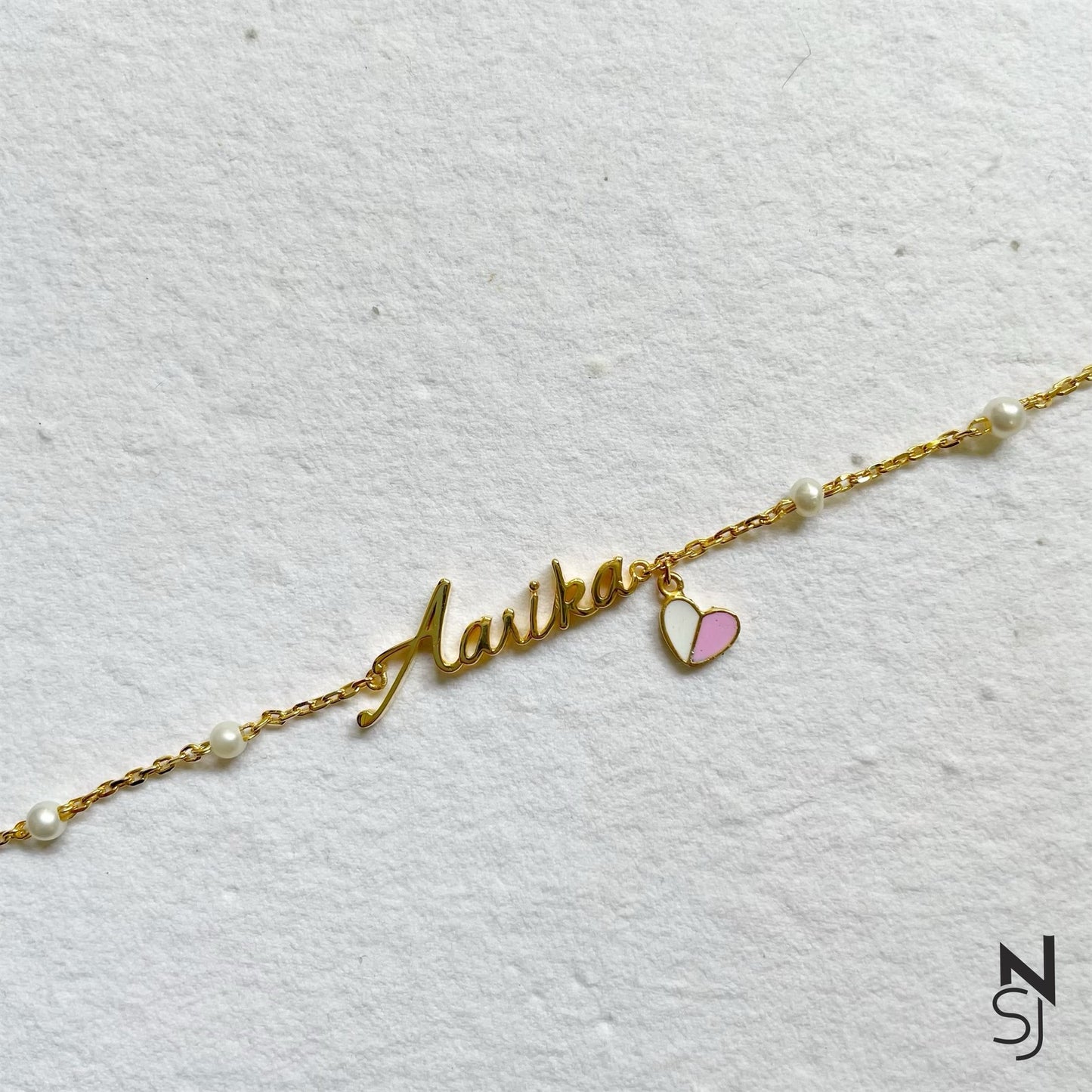 Custom Name Heart Bracelet