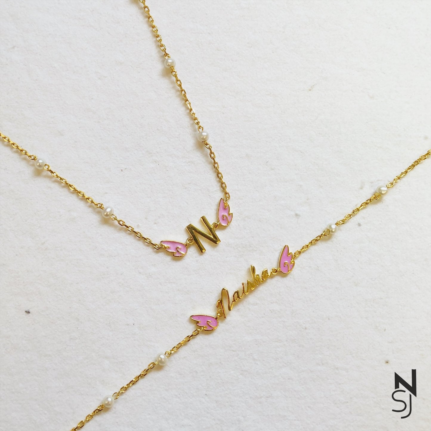 Angel Wing Neckchain and Bracelet Set