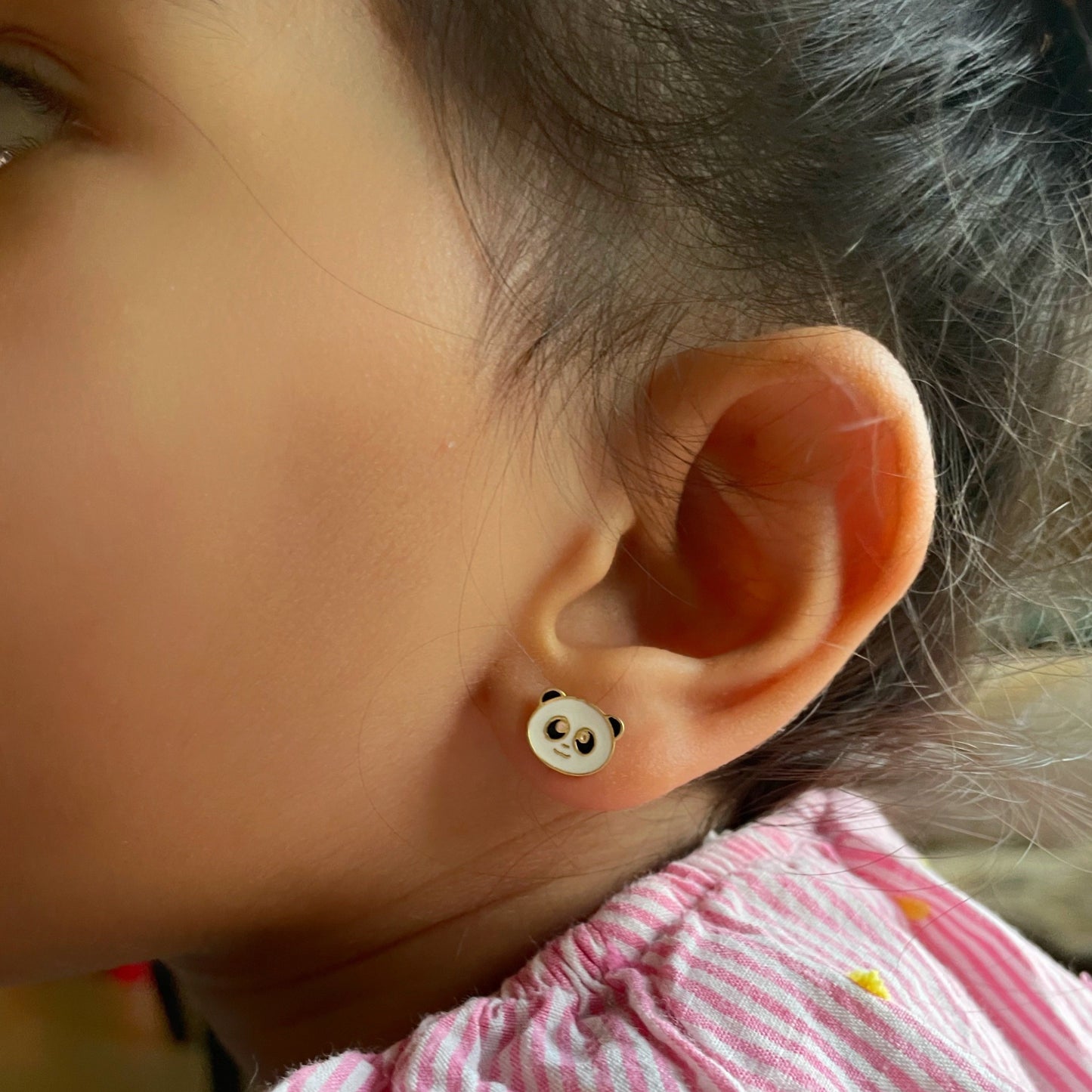 Panda Studs | Personalised 925 Silver Jewellery for Kids | Niashine