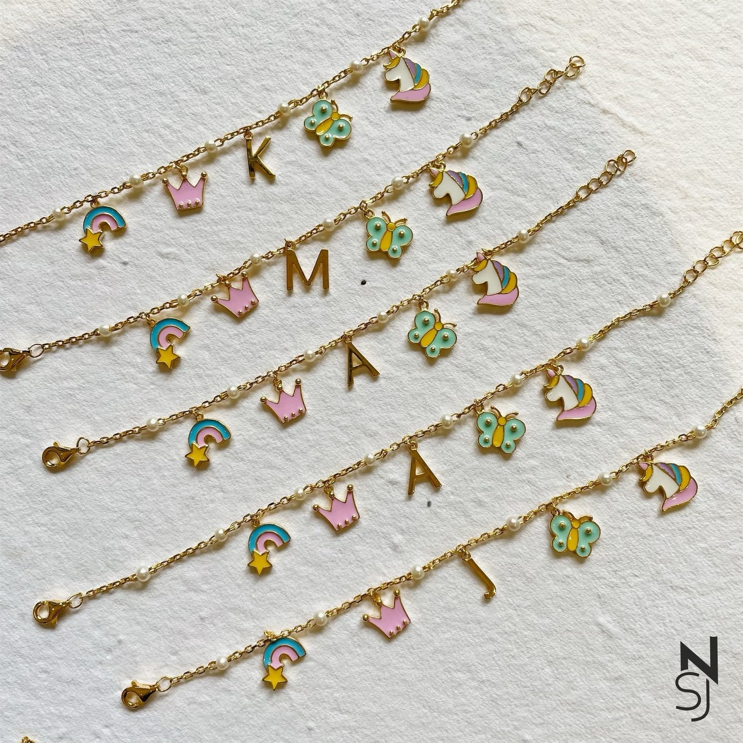 Custom Initial Charm Bracelet