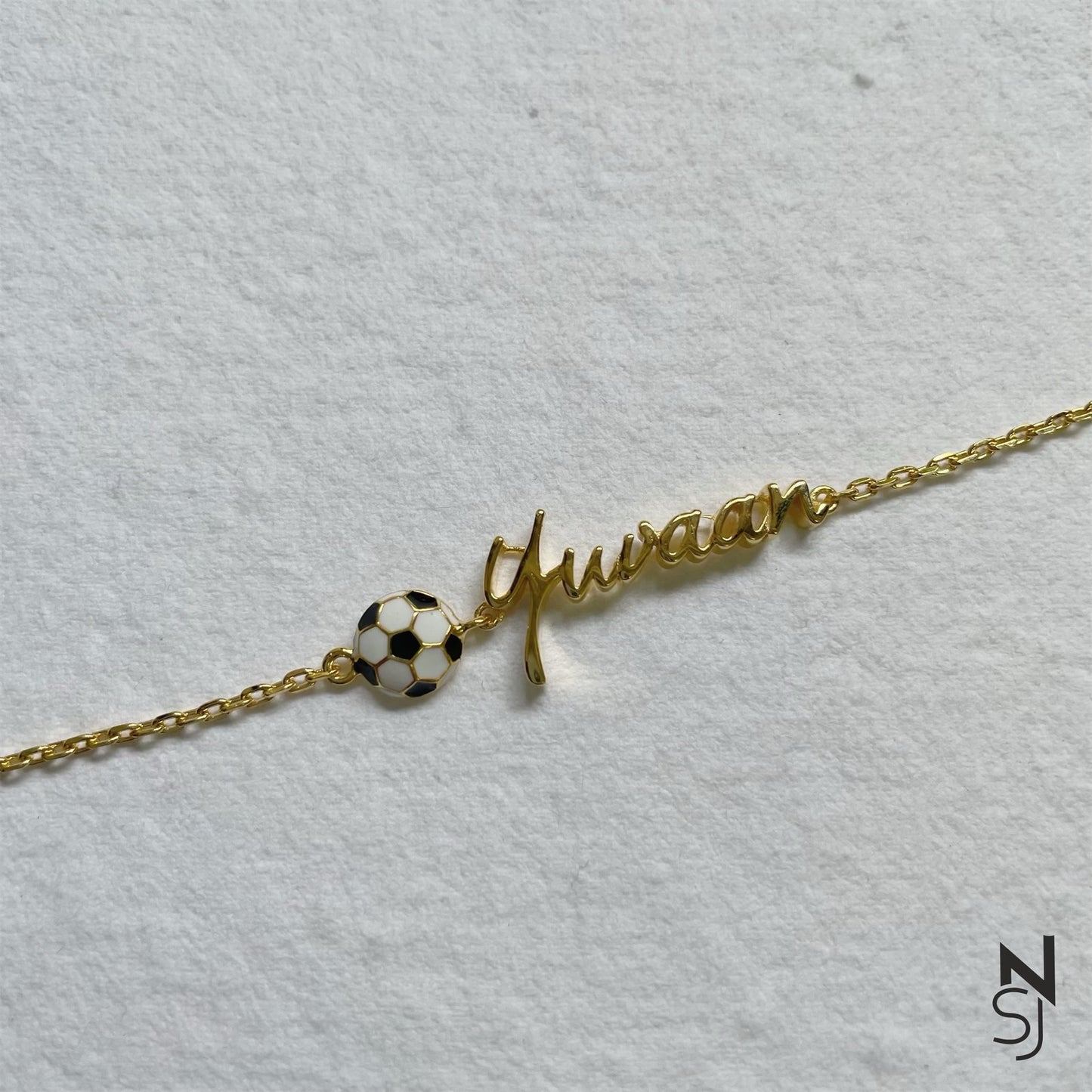 Custom name with Football Bracelet