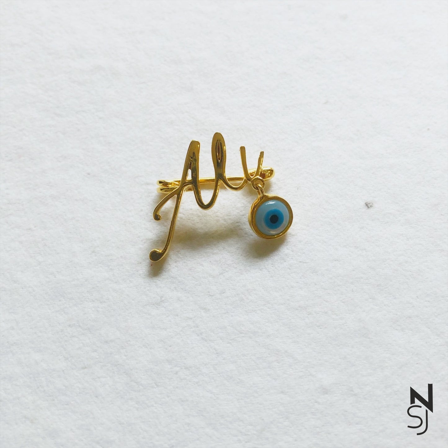 Custom Name Evil Eye Collar Pin