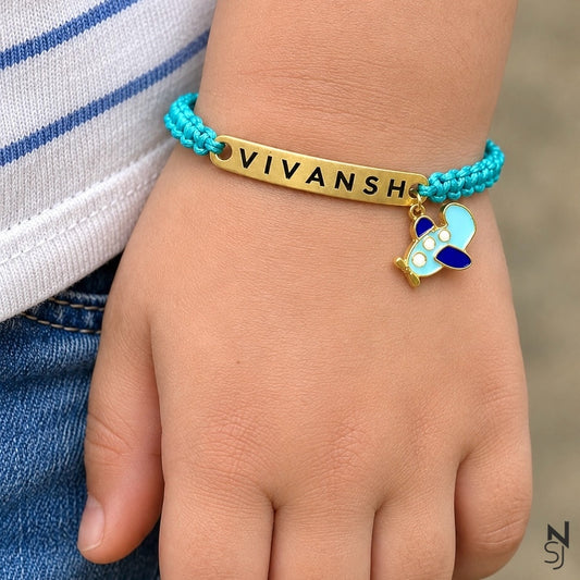 Custom Name Plane Bracelet