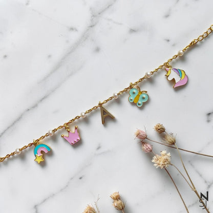 Custom Initial Charm Bracelet