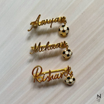 Custom Name Football Collar Pin
