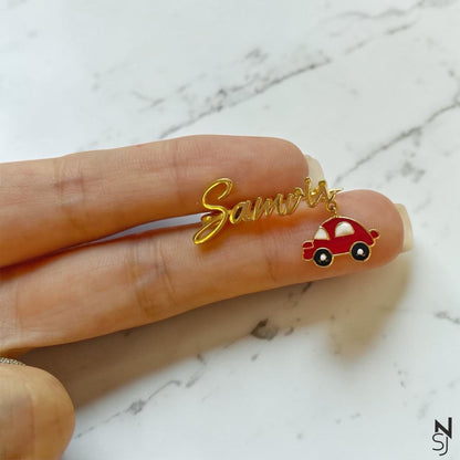 Custom Name Car Collar Pin