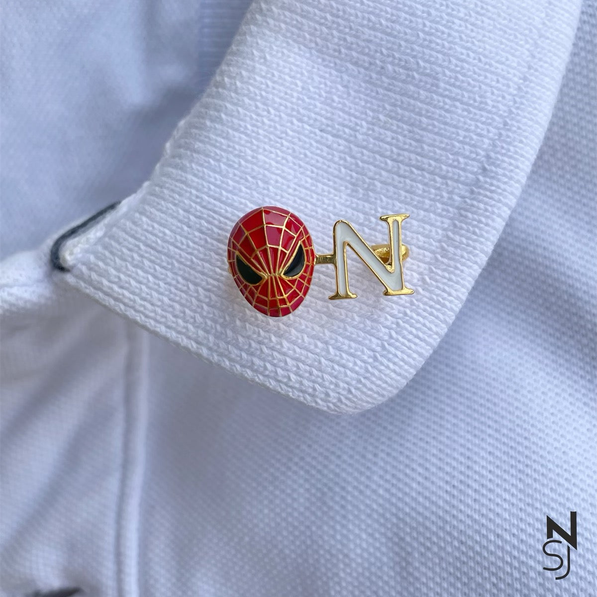 Spiderman Initial Collar Pin