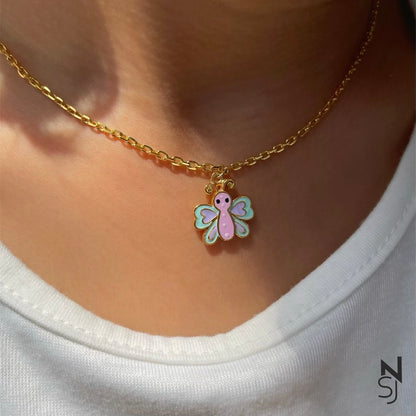 Whimsical Winged Beauty Neckchain | Personalised 925 Silver Jewellery for Kids | Niashine