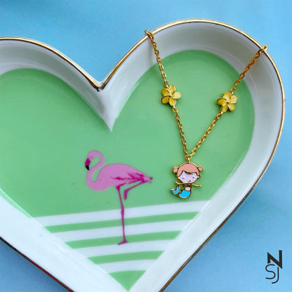 Mystical Mermaid Neckchain | Personalised 925 Silver Jewellery for Kids | Niashine