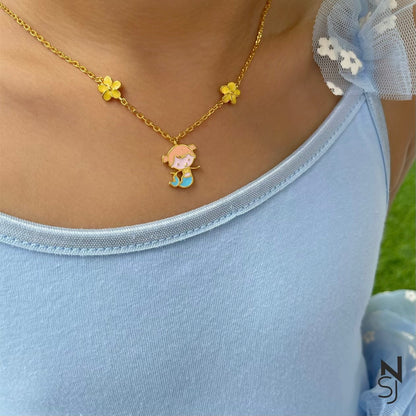 Mystical Mermaid Neckchain | Personalised 925 Silver Jewellery for Kids | Niashine