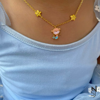 Mystical Mermaid Neckchain | Personalised 925 Silver Jewellery for Kids | Niashine