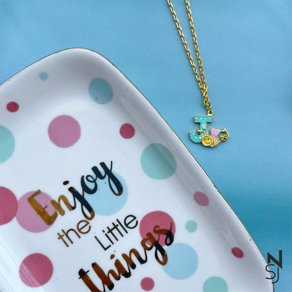Beekeeper's Initial Neckchain | Personalised 925 Silver Jewellery for Kids | Niashine