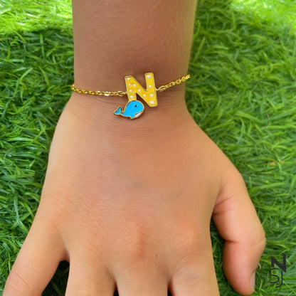 Whale's Tale Initial Bracelet