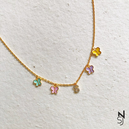 Fluttering Butterfly Initial Neckchain