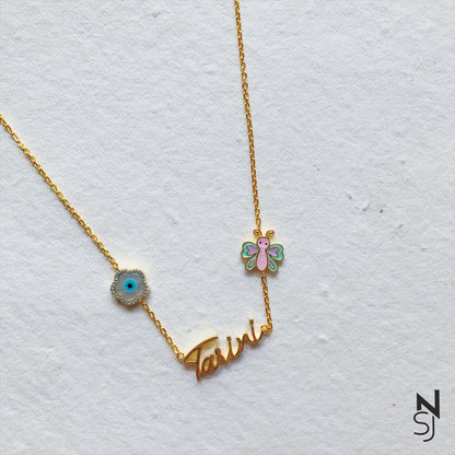 Butterfly Wings Name Neckchain