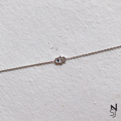 Hamsa Bracelet | Personalised 925 Silver Jewellery for Kids | Niashine