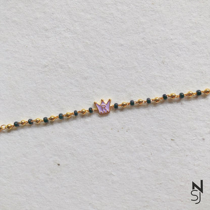 Crown Initial Charm Nazariya