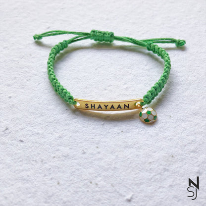 Custom Name Football Bracelet