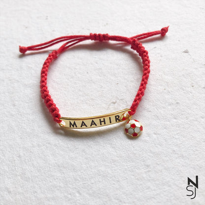 Custom Name Football Bracelet
