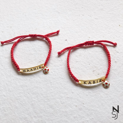 Custom Name Football Bracelet